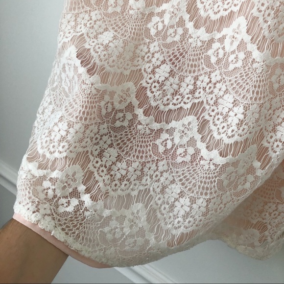 Moon Collection White & Peach Lace Blouse - Picture 6 of 13
